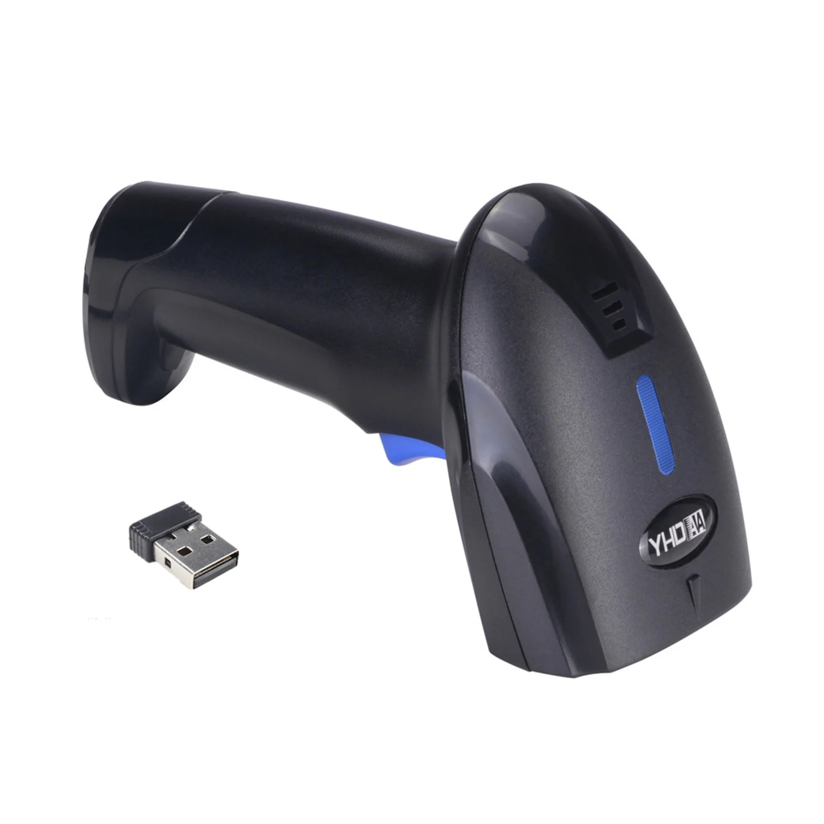 2-in-1 2.4G Wireless Barcode Scanner & USB Wired Barcode Scanner Automatic Handheld 1D Bar Reader with Rechargeable Bat
