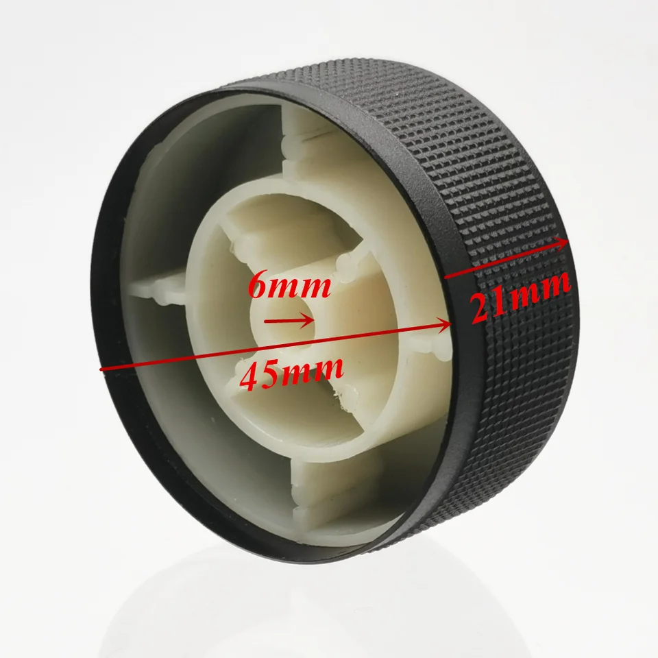 32x13mm volumeknop, zwart mat massief aluminium knop