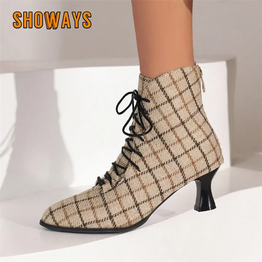 elegant-spring-autumn-women-ankle-boots-black-red-lattice-high-kitten-heel-retro-dance-dress-lady-pointed-toe-lace-up-short-boot