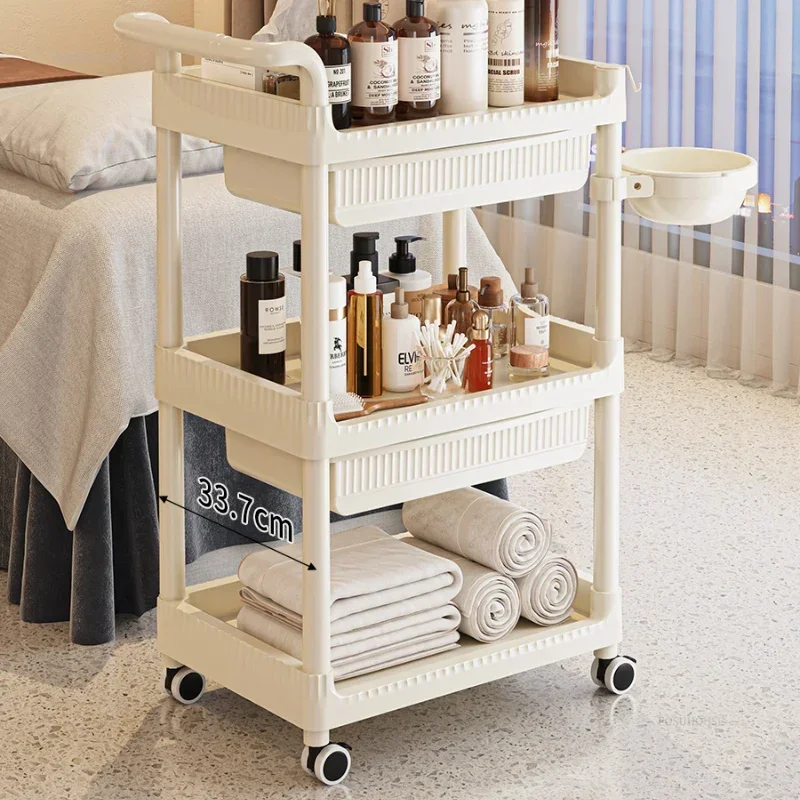 Multi Layer Storage Trolley Beauty Reception Trolleys Special Storage Rack Hairdressing Barber Shop Salon Trolleys For Furniture