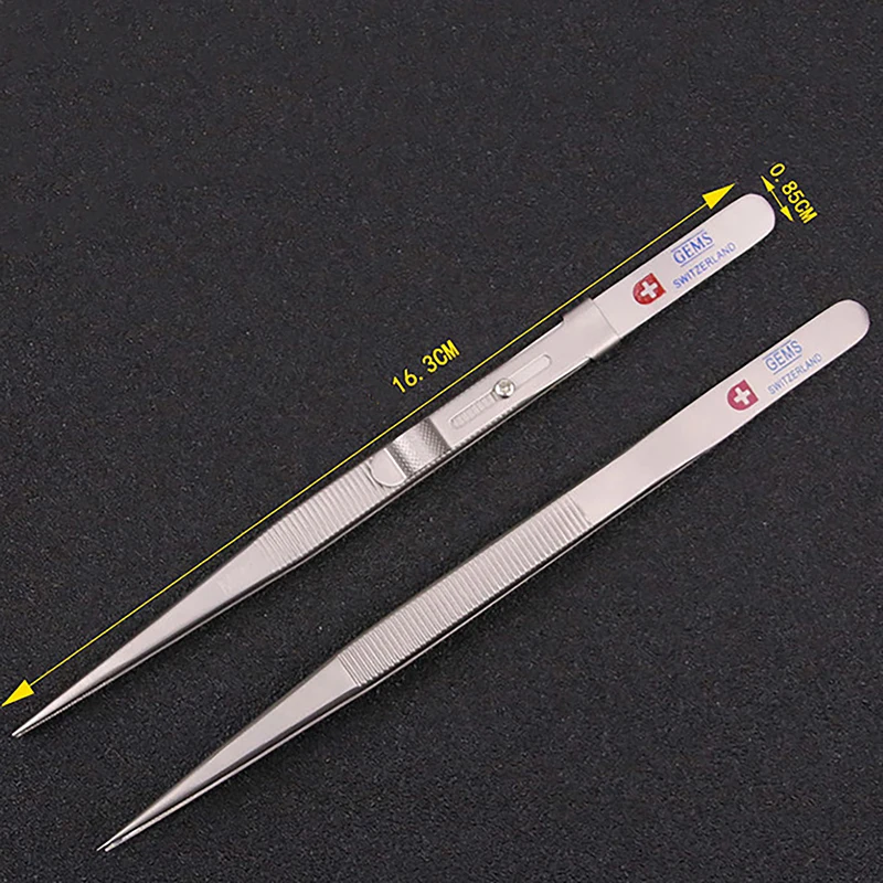 Jewelry Making Tool Tweezers Concave Groove Diamond Stainless Steel Adjustable Craft Tools For Jeweler