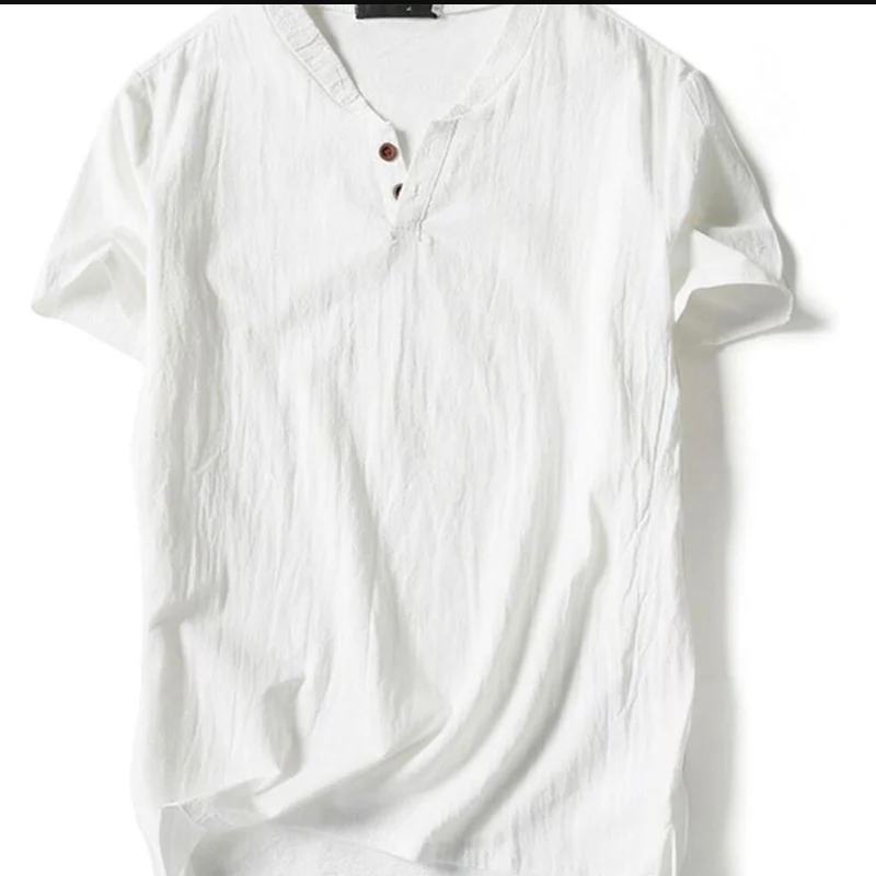 Plus size Summer men shirt 5XL 6XL 7XL 8XL 9XL 10XL linen short sleeve large size shirt men 5 color 2