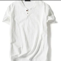 Plus size Summer men shirt 5XL 6XL 7XL 8XL 9XL 10XL linen short sleeve large size shirt men 5 color 2