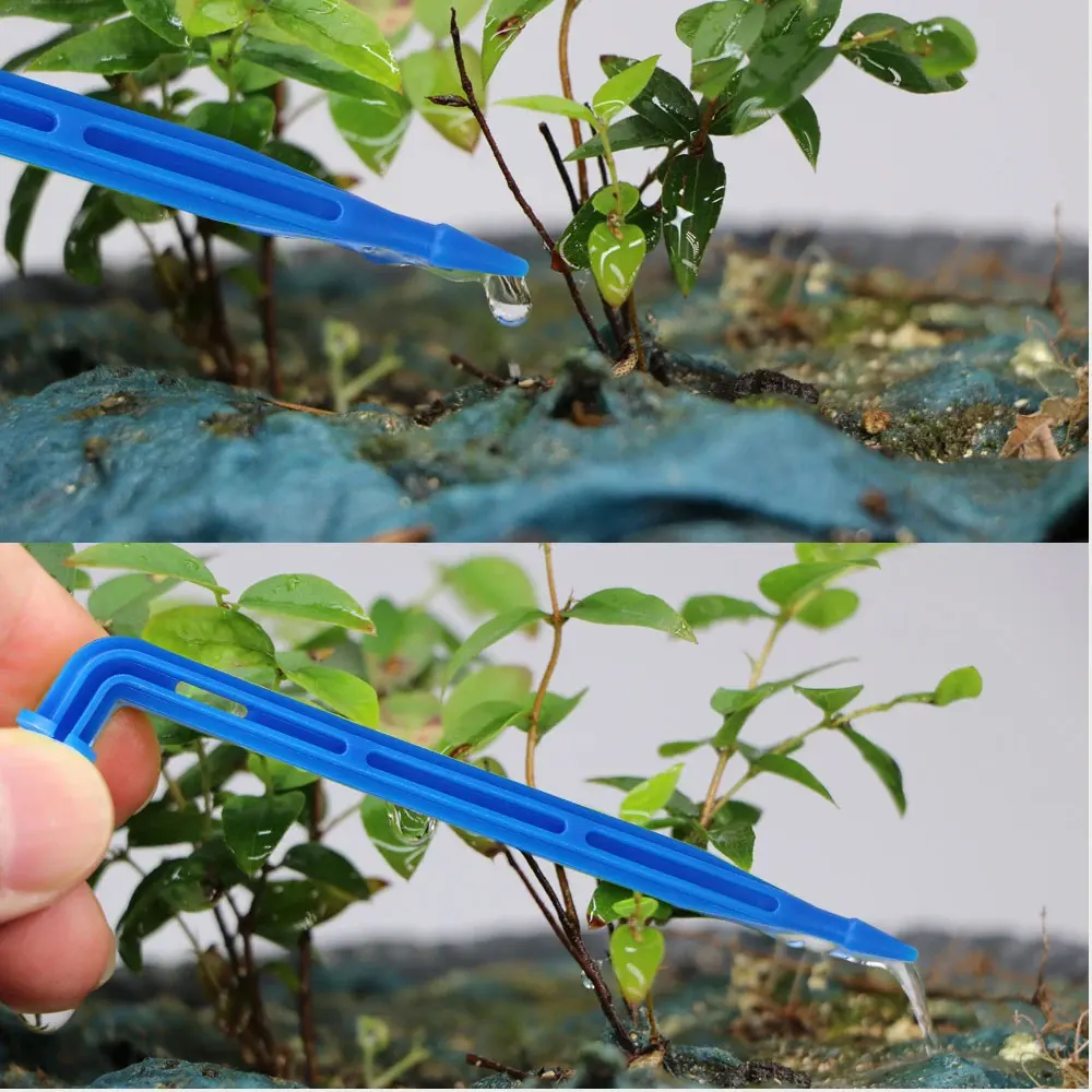 Garden Sprinkler 50pcs 3/5mm Hose Bend Arrow 1/8'' Drip Emitter Dripper for Greenhouse Bonsai Micro Irrigation