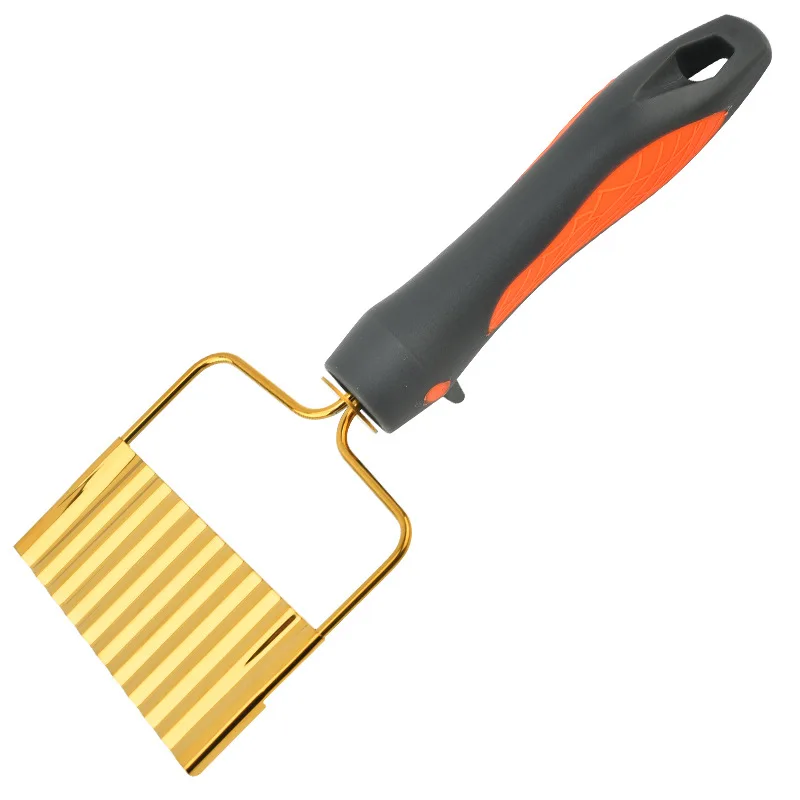 Stainless Steel Handheld Cut Potatoes Knife French Fry Cutters Home Ripple Fries Slicers Fruit Vegetable Tools Kitchen Gadgets