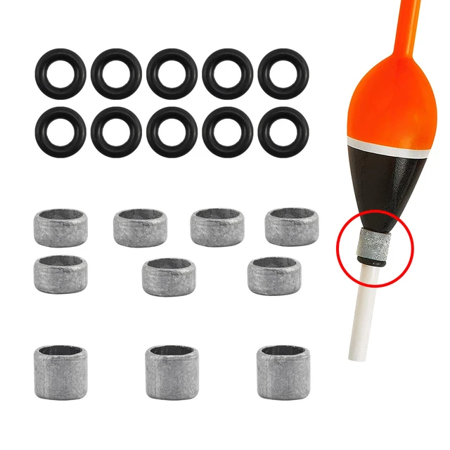 20pcs Lead Weights Rubber Stopper for Slip Float Unweighted Float