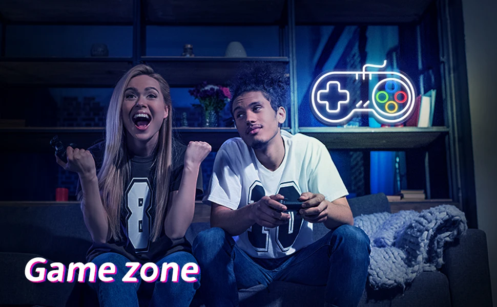 Led Game Room Neon Signs Dimmable Neon Lights for Bedroom Wall Gaming Decor Room Decor Boys Teen Kids Gifts Party Decorations