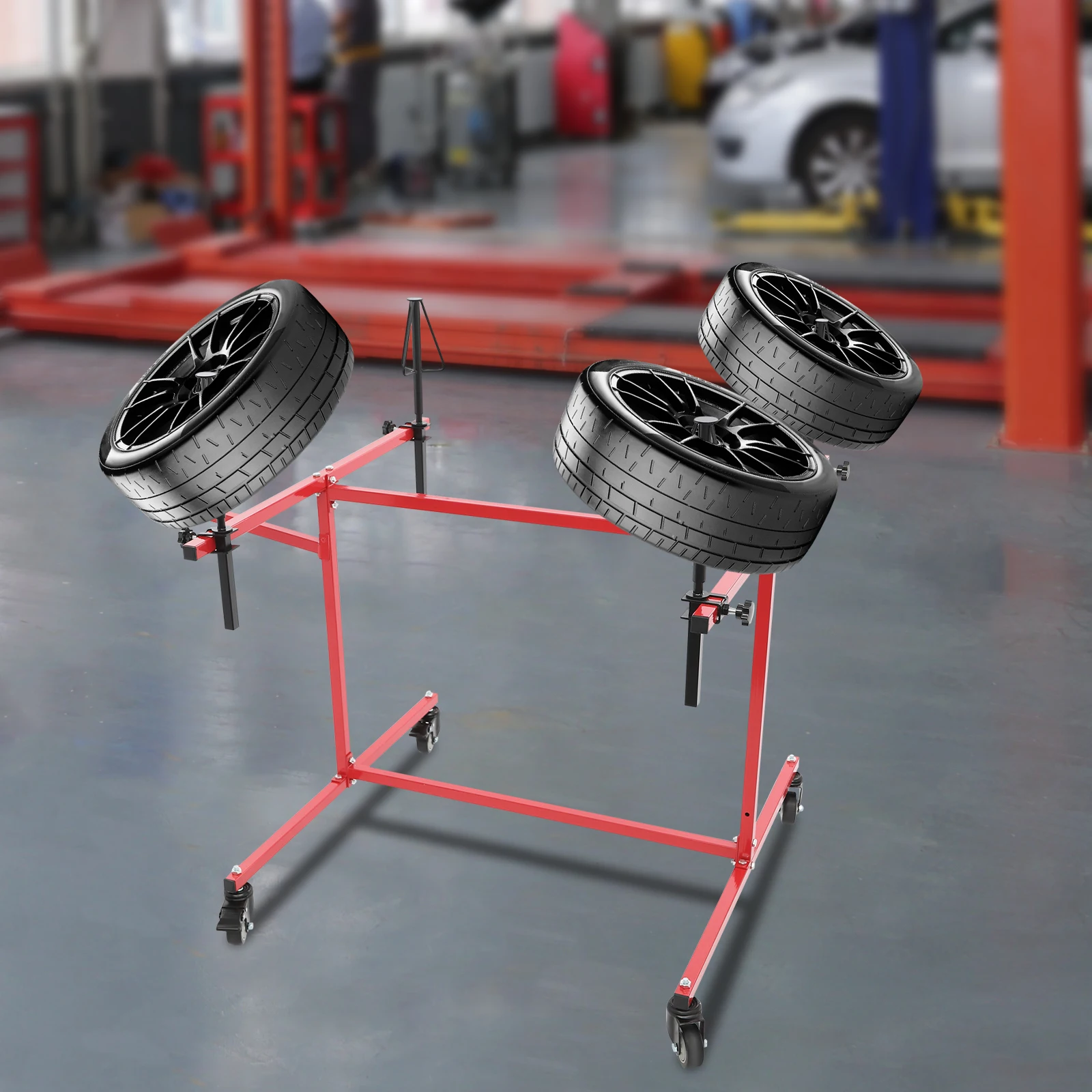 Rengue Soporte Elevador Eléctrico Para Coches RC 1/10 – Base De Reparación De 432 Mm Con Almohadillas Antideslizantes, Control De Interruptor Y Estructura De Aluminio (Color Azul)