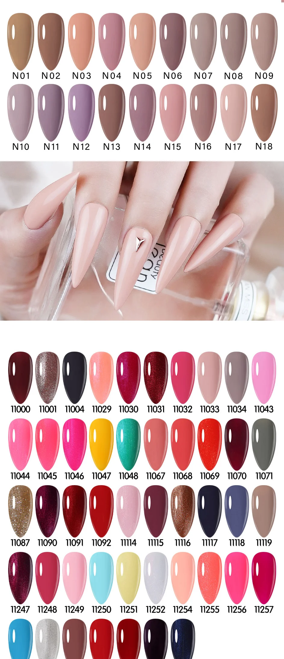 Arte Clavo 15ml Fashion Gel Nail Polish Hema TPO Free Red Colors Glitter Semi Permanent Soak Off UV LED Ultra Diamond Varnish