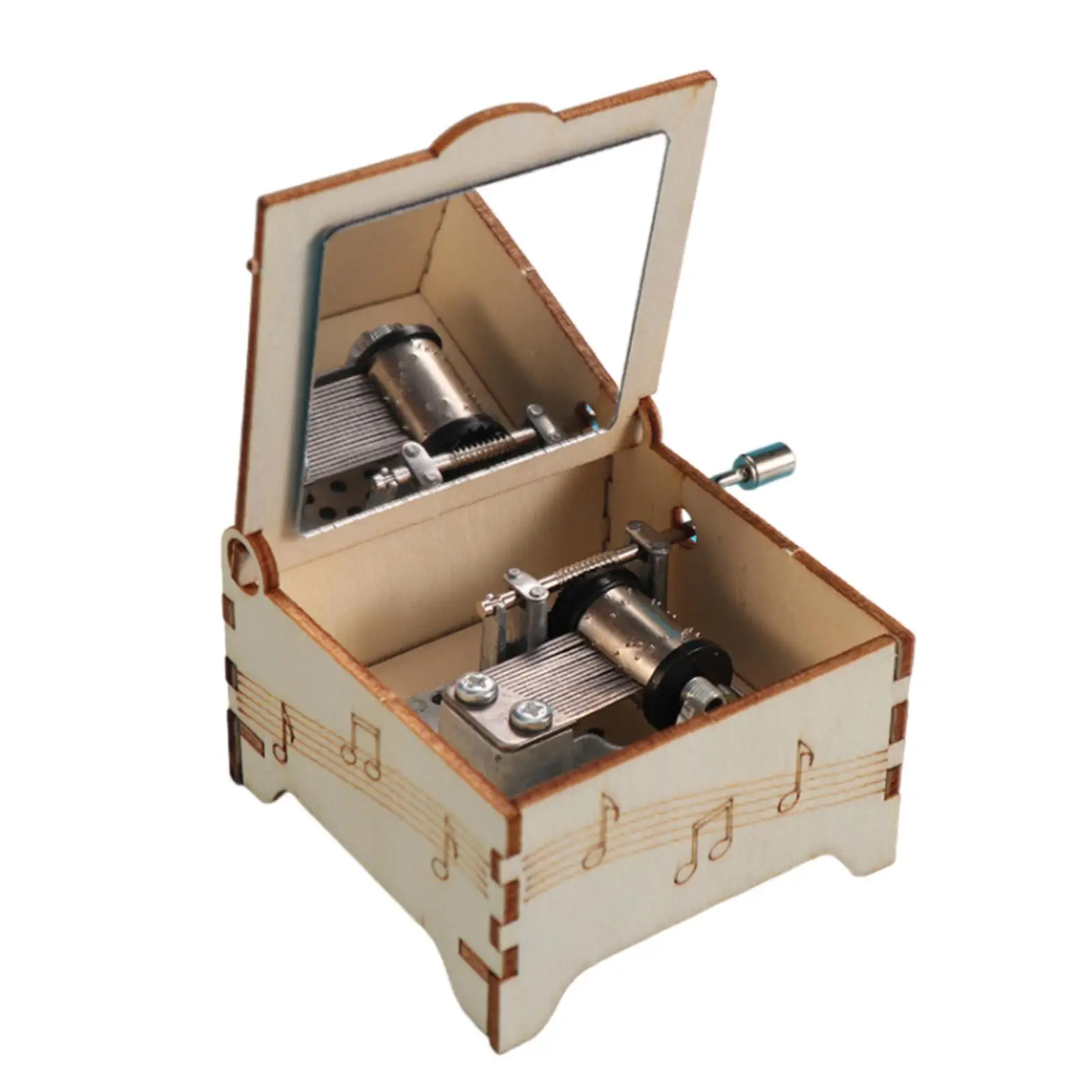 

Wooden Handcrank Music Box Science Teaching Science Experiment for Creative Gift Kids Beginners Teaching Prop Birthday Gifts
