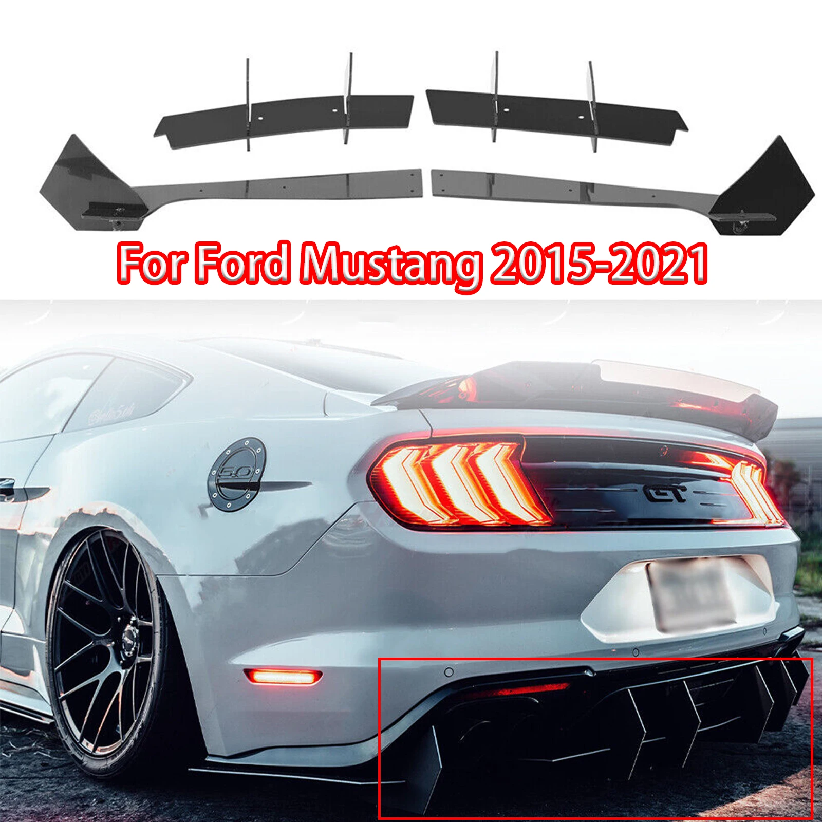 

Фартук глянцевый черный для Ford Mustang Ecoboost 2018-2021
