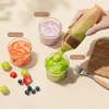 Safe Useful Silicone Baby Bottle with Spoon Food Supplement Rice Cereal Bottles Squeeze Spoon Milk Feeding Bottle Cup 3