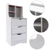 White Modern Style Nightstand Elegant Bedside Table Bedroom Furniture Cabinet With 3 Drawers 4