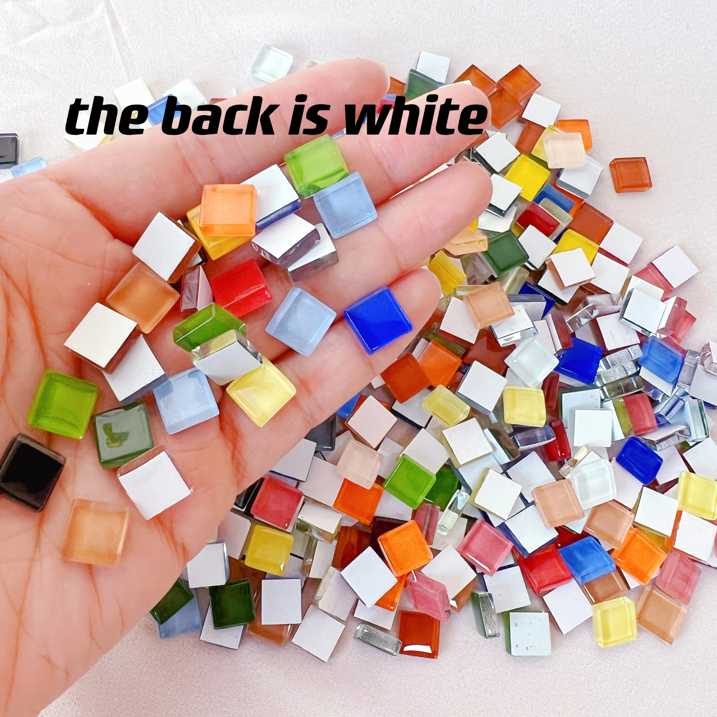 50pcs Colored Crystal Glass Mosaic Handmade DIY Children's Creative Decoration Art Area Painting Paste Material 2