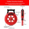 Noyafa Pip PVC Iron Pipe Blockage Detector NF-5120/30/40 Diagnostic-Tool Scanner Pipeline Blocking Clogging Plumbers Instrument 6