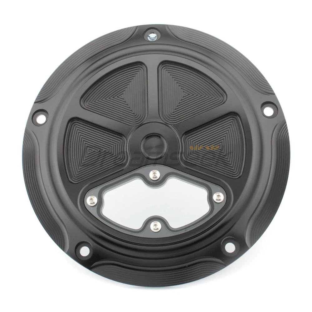 Black Clutch Cover Guard Derby Cover for Harley Touring Road Glide King FLHX 2014-2023 Motorcycle Engine Protector Trim Aluminum