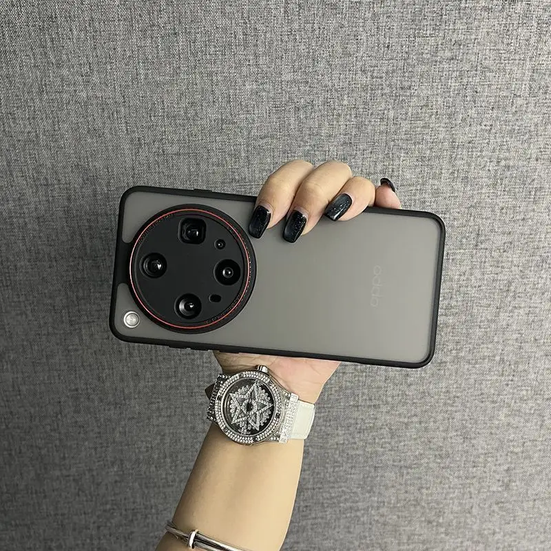 Sleek Frosted Transparent Acrylic Skin-Friendly Anti-Drop Phone Cover