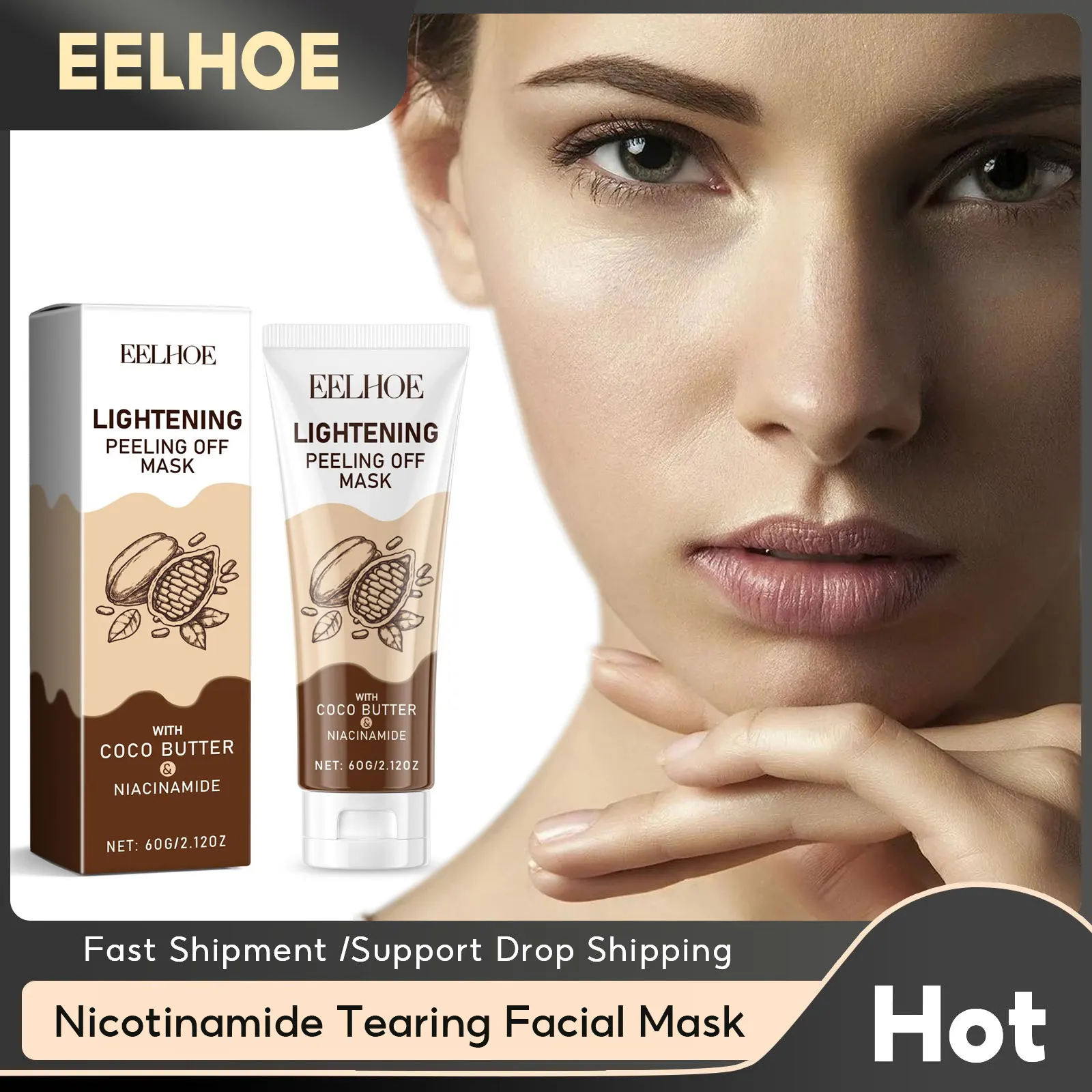 

Nicotinamide Tearing Facial Mask Shrinks Pores Peel Off Mask Brighten Skin Tone Moisturizing Hydrating Smooth Skin Care Mask 60g