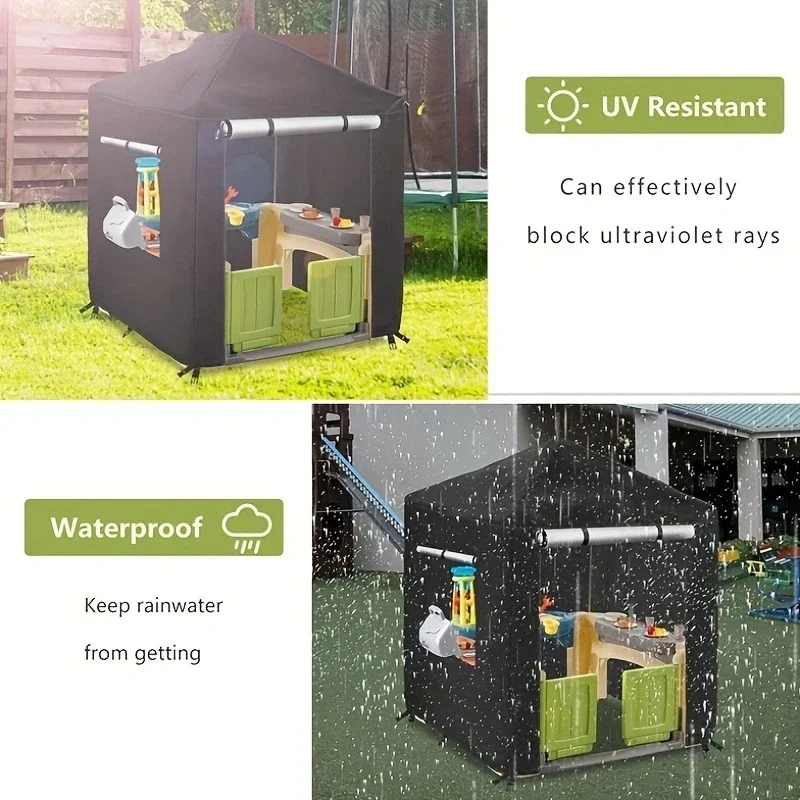 Children Outdoor Playroom Cover Children's Outdoor Playroom Dust Cover Sunscreen Waterproof Toy Cover 420D Oxford Cloth Sunshade Cloth Only Sold