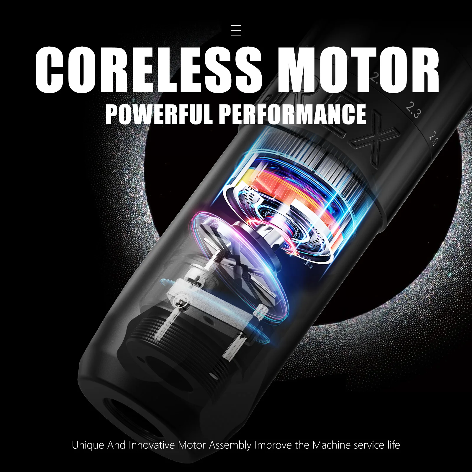 T-Rex Tattoo Kit, Wireless Rotating Tattoo Pen Kit, Adjustable 7