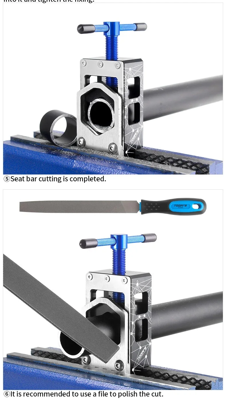 TOOPRE Fahrradgabel-Abtrennrohrhalter Rennrad Carbonfaser-Abtrennrohrwerkzeug Sattelstützen-Schneidewerkzeug Fahrradreparaturwerkzeuge – Detail 12