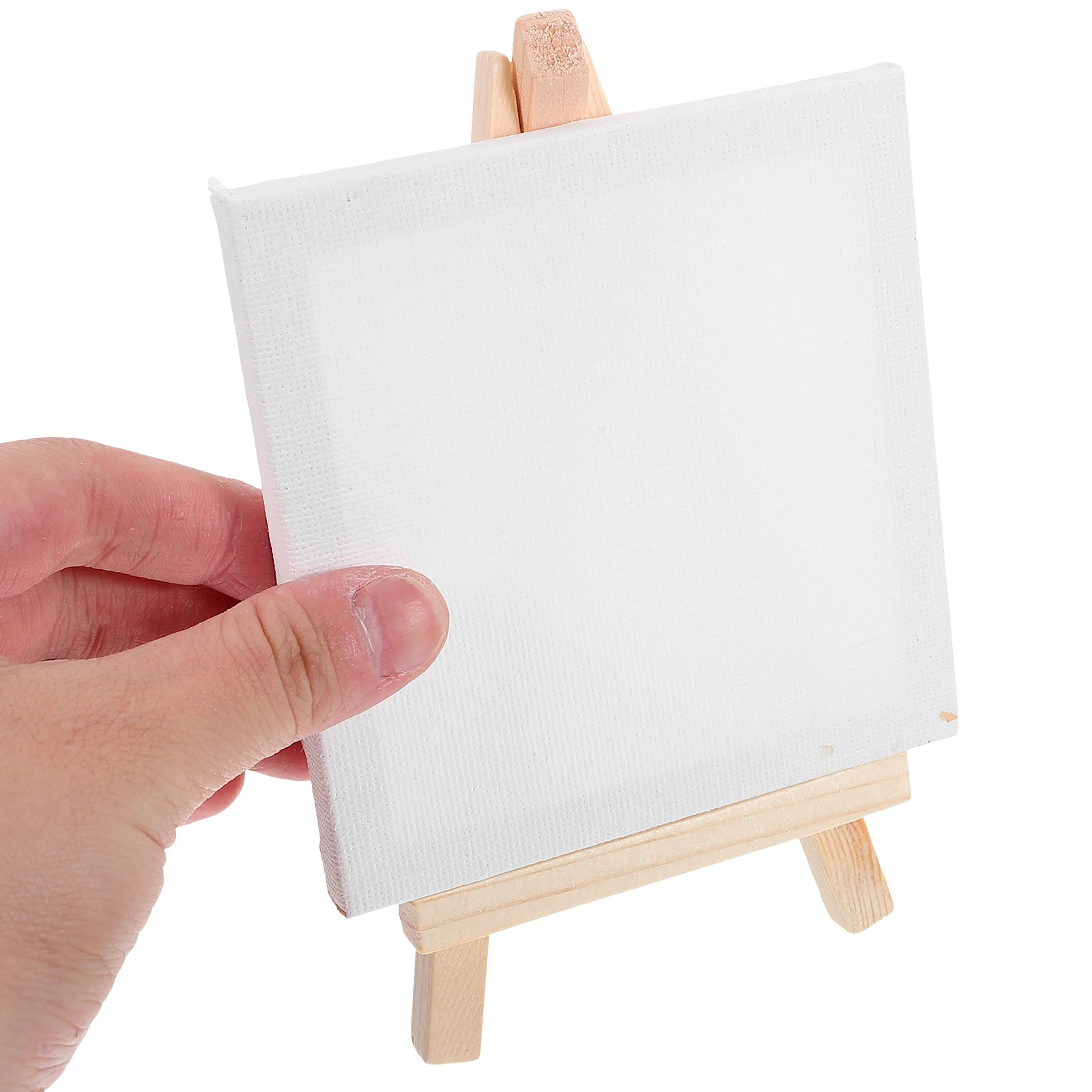 12pcs Artists 5 Inch Mini Easel +3 Inchx3 Inch Mini Canvas Set Painting Kids Craft DIY Drawing Small Table Easel For School