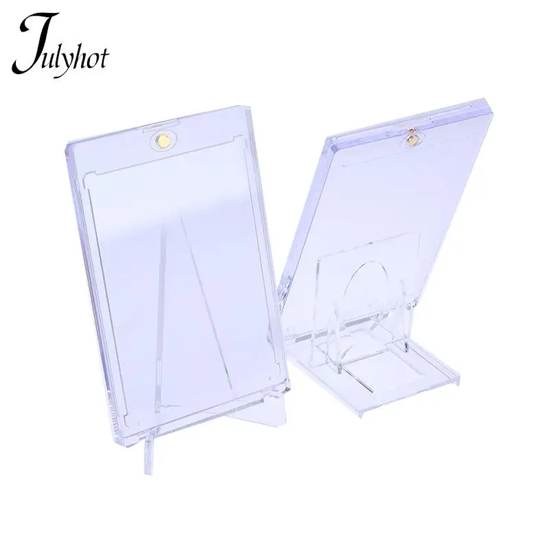 

1Set 35PT Magnetic Card Holder Support Cards Protectors Hard Plastic Sleeves Trading Display Case Sports Yugioh Card