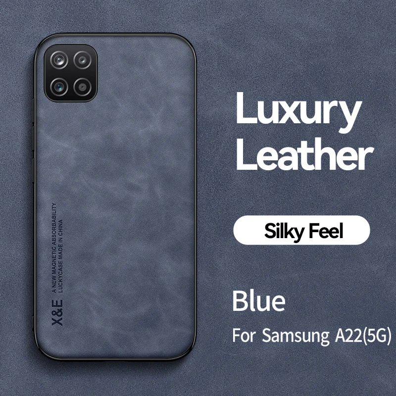 Leather Magnetic Car Holder Back Cover with Metal Plate