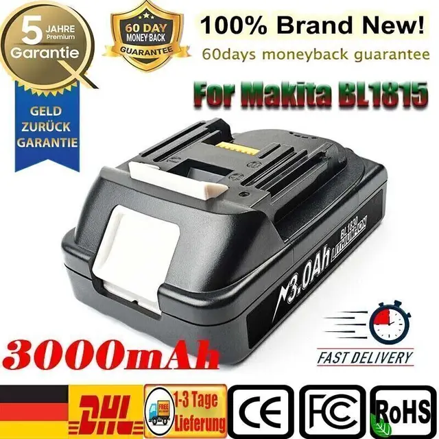 Lot De 2 Batteries De Rechange, 8,0 Ah, Pour Batterie Makita 18 V, BL1860, BL1850B, BL1850, BL1840, BL1830, BL1820, BL1815, 194205-3, LXT-400, Avec Indicateur LED