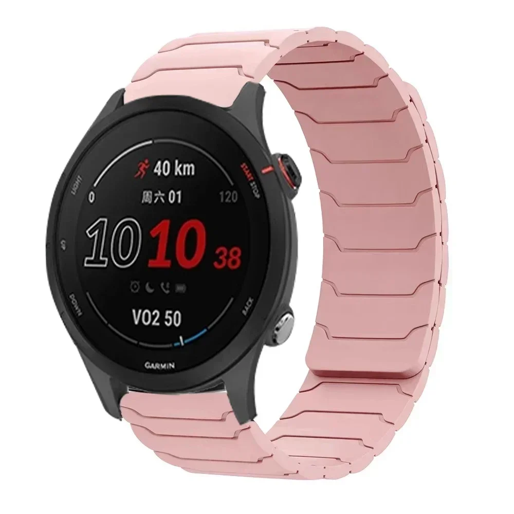 Magnetic Silicone Sport Wristband - 22mm Adjustable Bracelet Strap