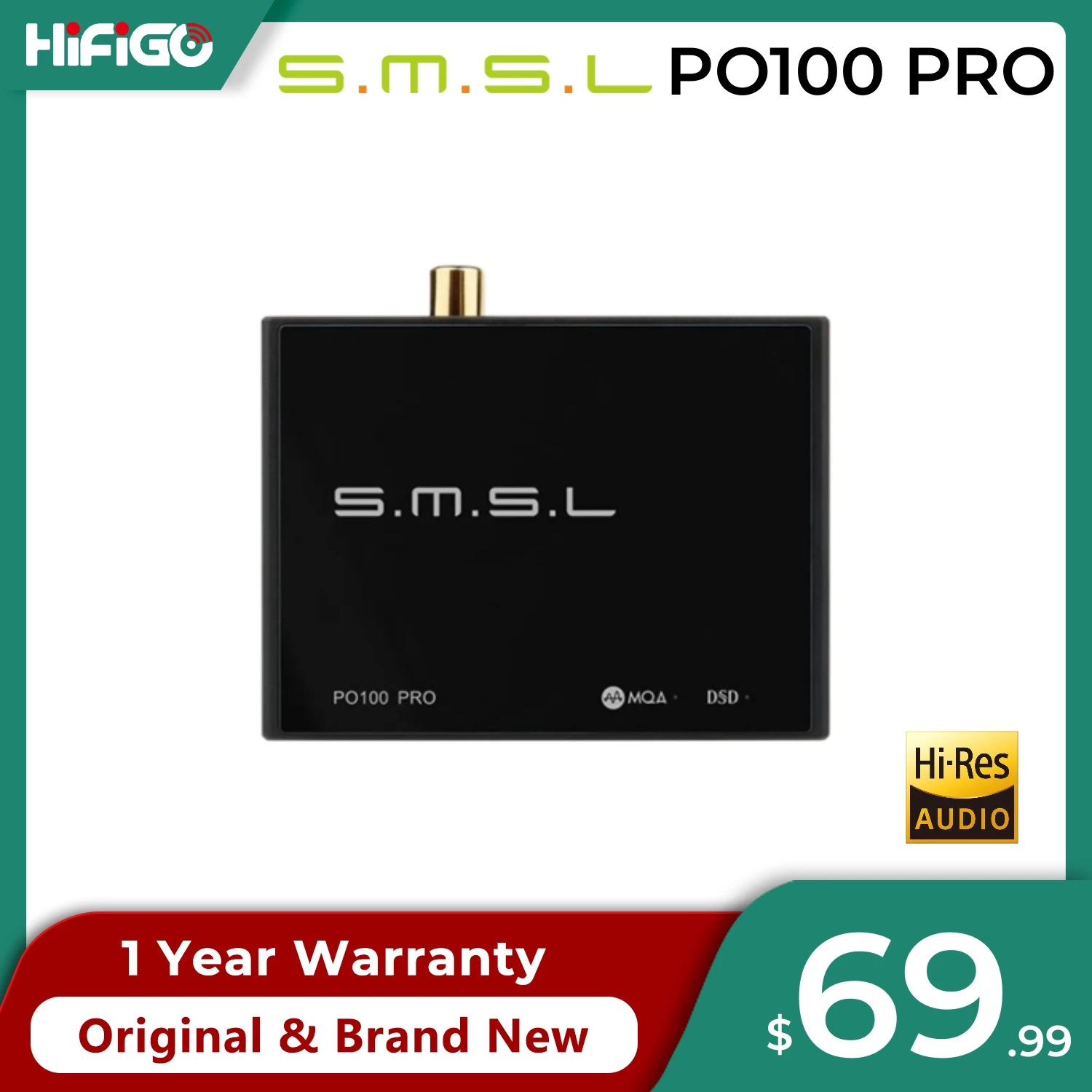 

SMSL PO100 PRO USB Digital Interface MQA Decoding XOMS XU316 DSD64 Optical Coaxial DSD512 I2S output 32bit 768Khz for PS5 Switch