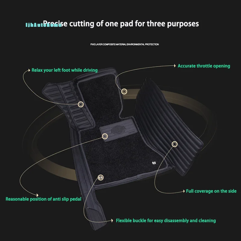 

Double Iayer Car Floor Mats For Rolls-Royce Ghost Cullinan Dawn Silver Spur Phantom Customized Full Coveragecustomized