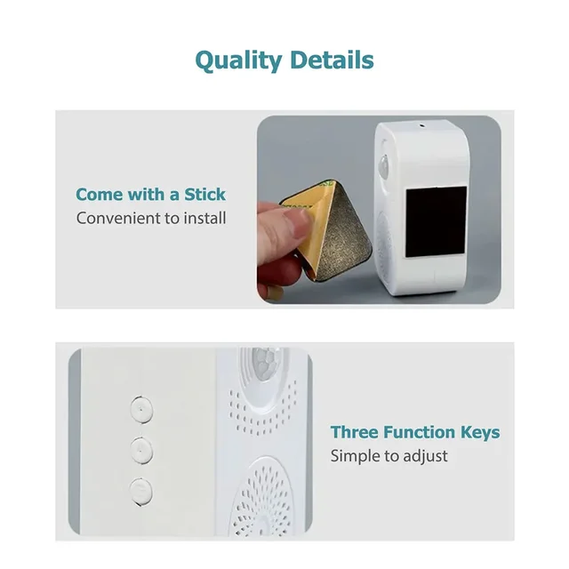 ML56 Talking Welcome Doorbell Motion Sensor Store Security Reminder Business Detector Entry Intelligent Greeting Door Chimes 3