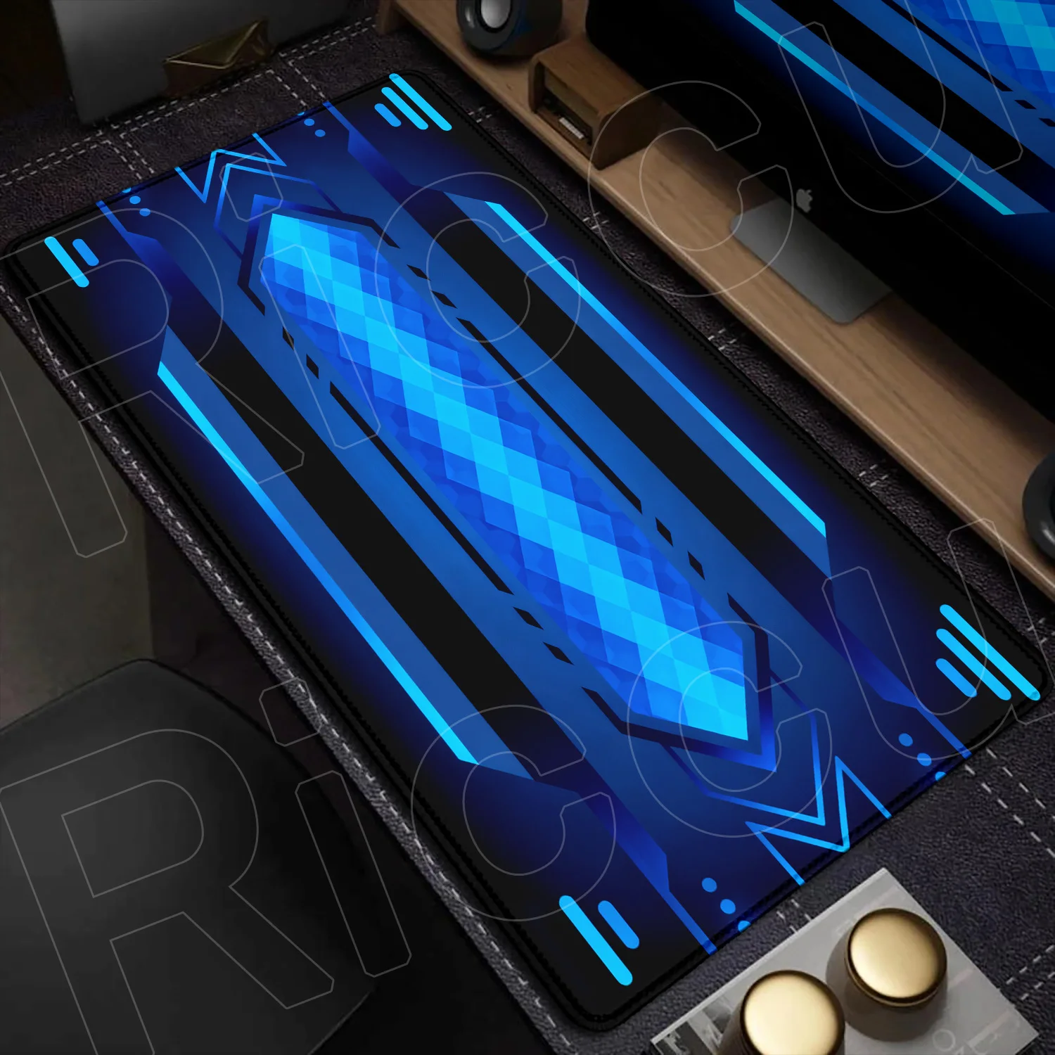 Futuristic Sci-Fi Large Gaming Mouse Pad with Technology-Inspired Design