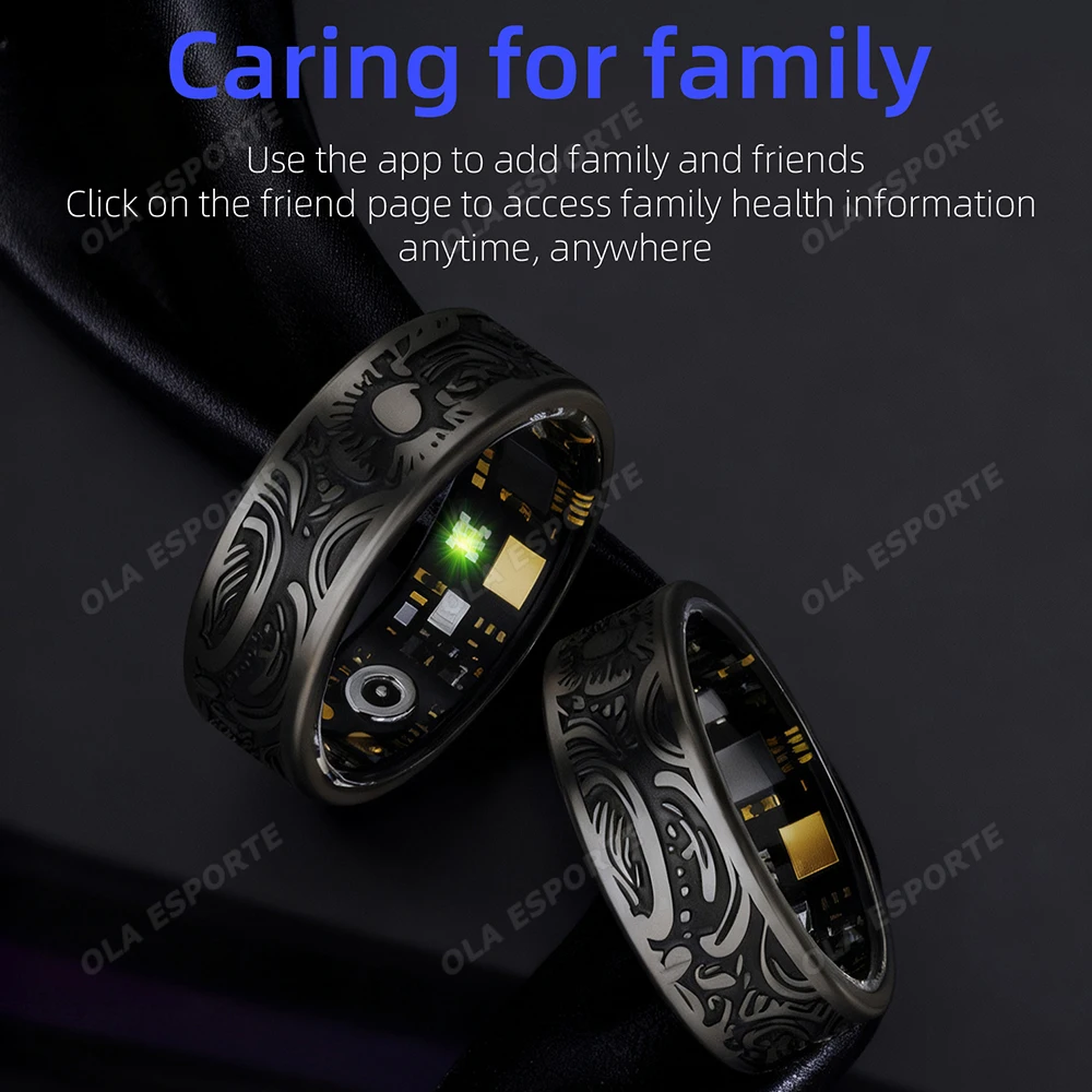 New Smart Ring 2025 Men Women Heart Rate Blood Pressure Blood Oxygen Sleep Health Monitor Step Counting Waterproof Sports Rings