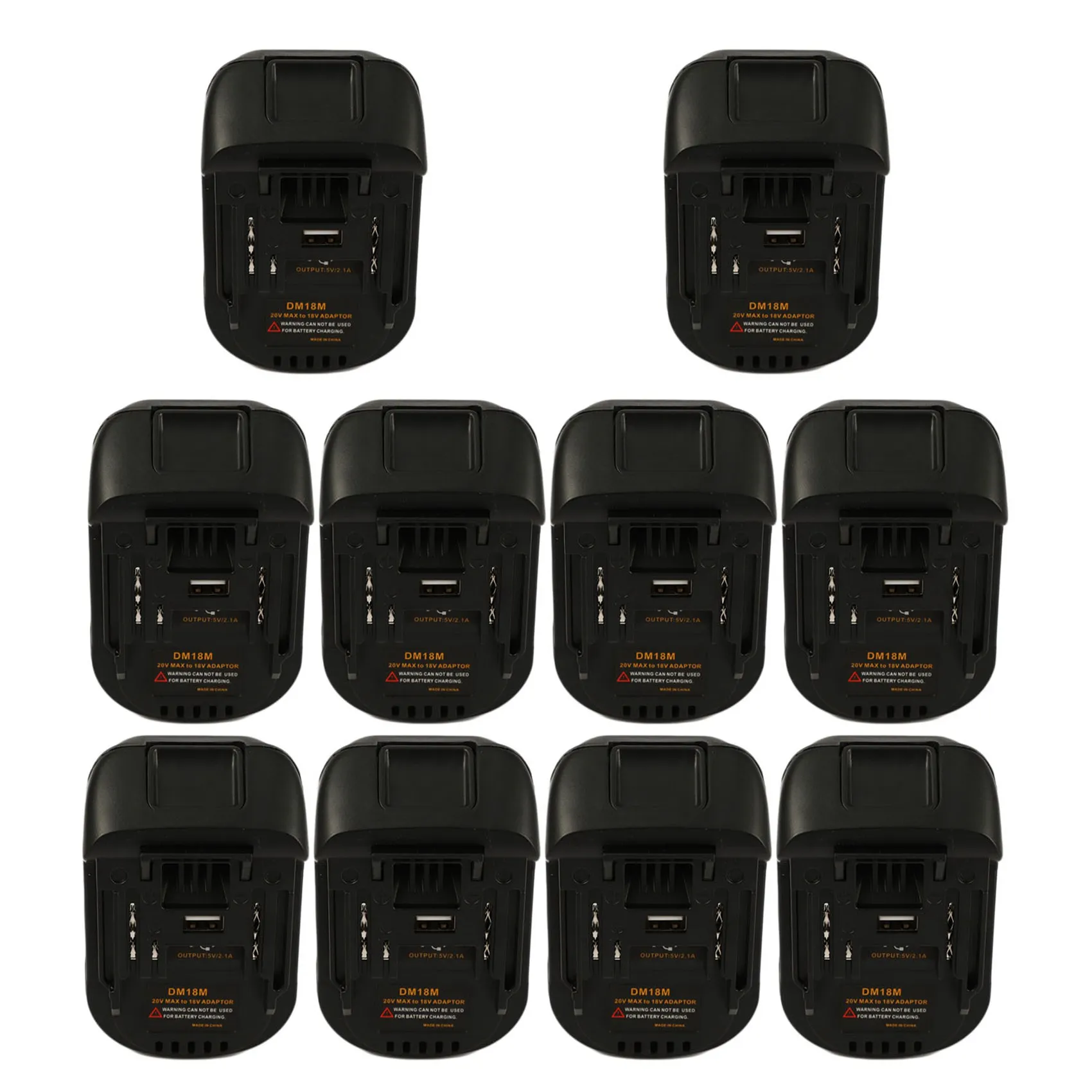 

10X 20V to 18V Battery Conversion Dm18M Li-Ion Charger Tool Adapter for Bl1830 Bl1850 Batteries