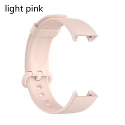Enhanced Silicone Sport Strap for Smartwatch - Universal Fit (Light Pink)