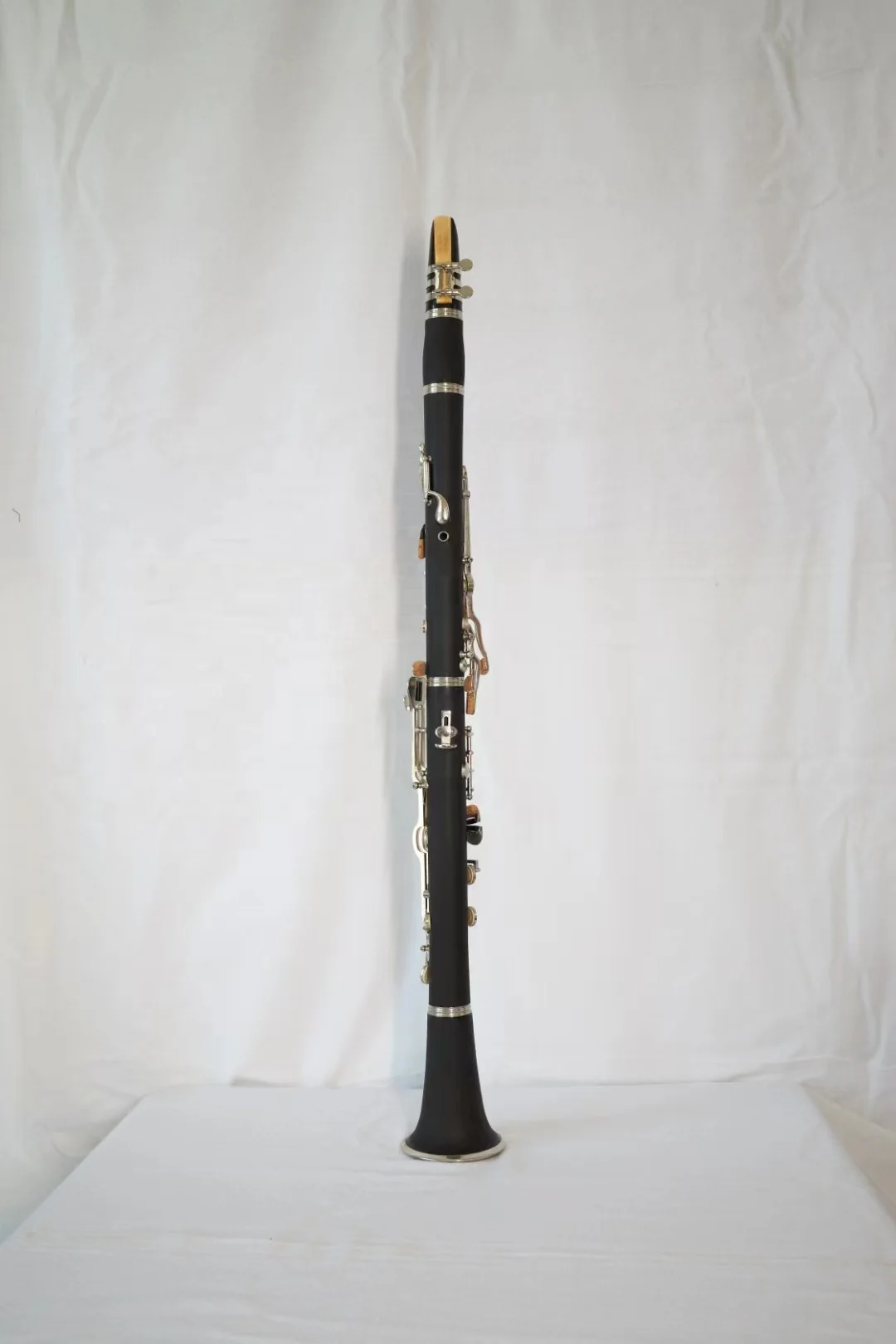 High Quality A Clarinet German Style Bekelite / Hard Rubber Body A Flat Clarinet With 18 Silver Plated Key (JCL-186)