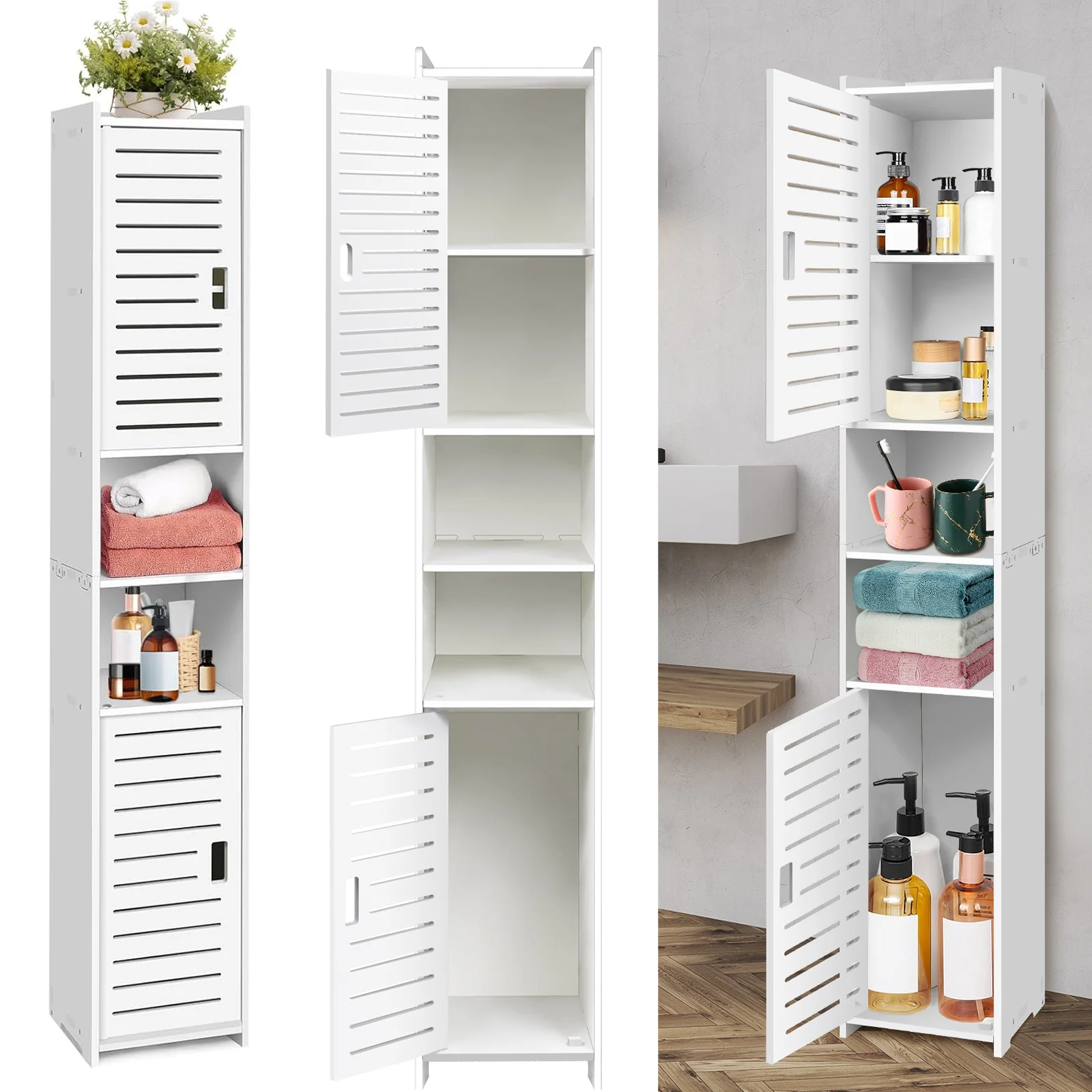 Bathroom Cabinet Bathroom Storage Units Floor Standing Display Cabinet, Free-standing Floor Cabinets,Home Storage Furniture Orga