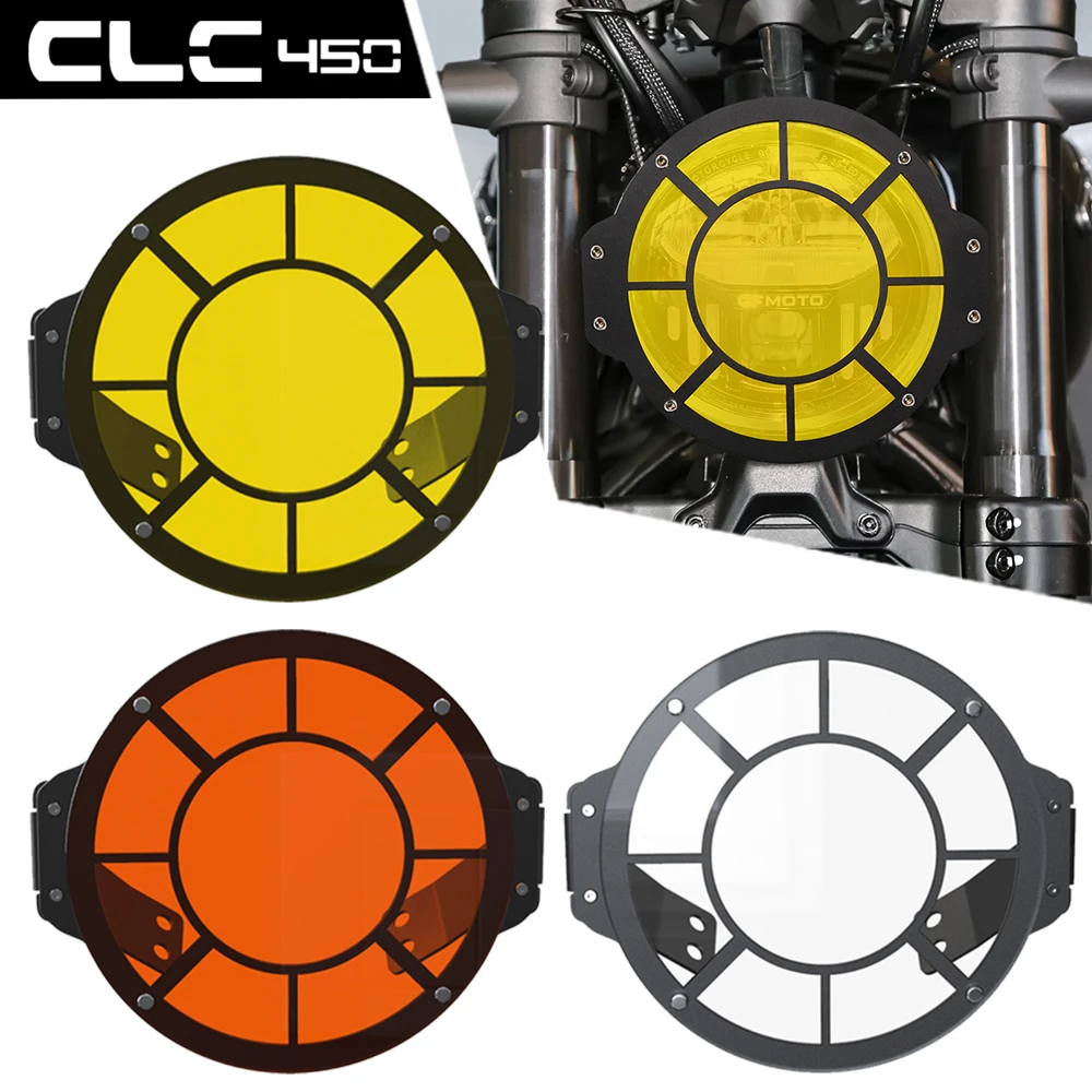 

New Motorcycle Accessories Light Front Headlight Protector Guard Lense Cover For CFMOTO CF MOTO CLC 450 Bobber 450CL-C 2023 2024