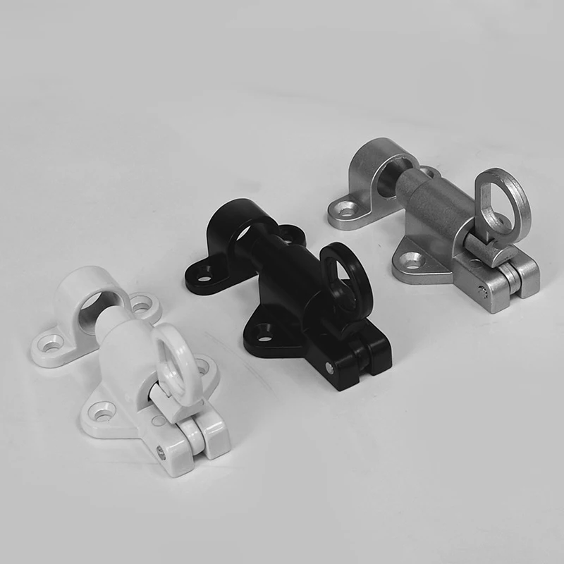 Description Picture 4 of item4 * Screws Automatic Door Bolt Latch Home Window Gate Security Pull Ring Spring Bounce Door Bolt Automatic Latch Lock