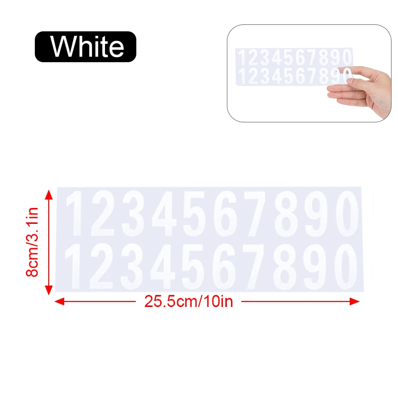 Car or House Door Street Address Mailbox Number Digits Numeral Car Room Gate Vinyl Decal Reflective Stickers White Black Sticker