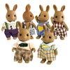 1:12 Miniature Forest Animal Family House Children's Simulation Toy Rabbit Clothes Styles Girl Pretend Play Dolls Accessories 1