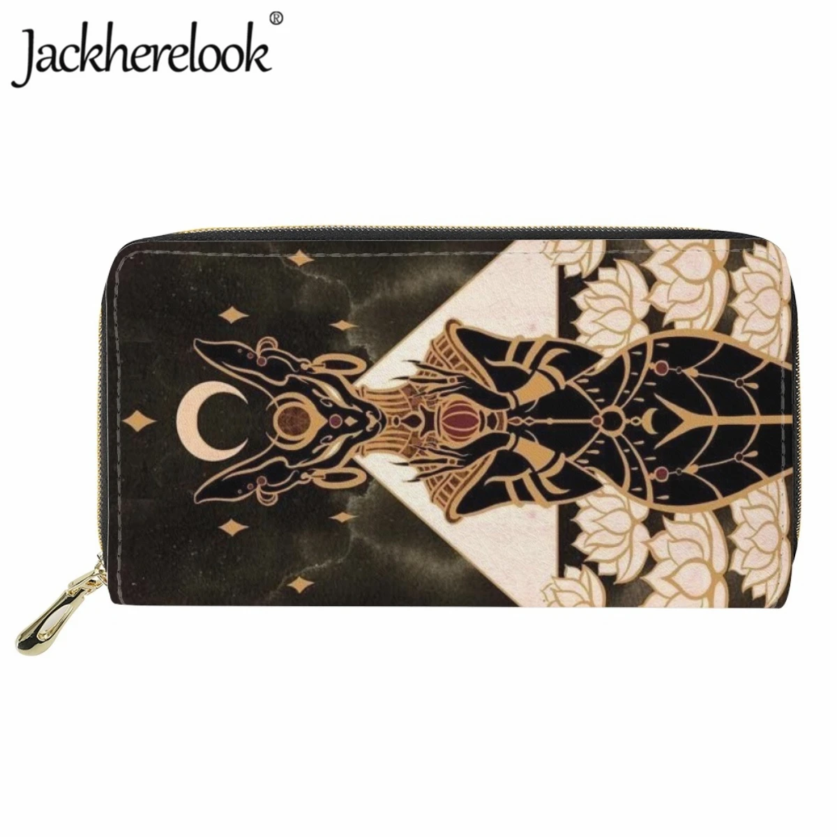 Jackherelook Ancient Egyptian Art Pattern Printing Women Wallet Long Leather Card Holder Fashion Vintage Purse Ladies Money Bag