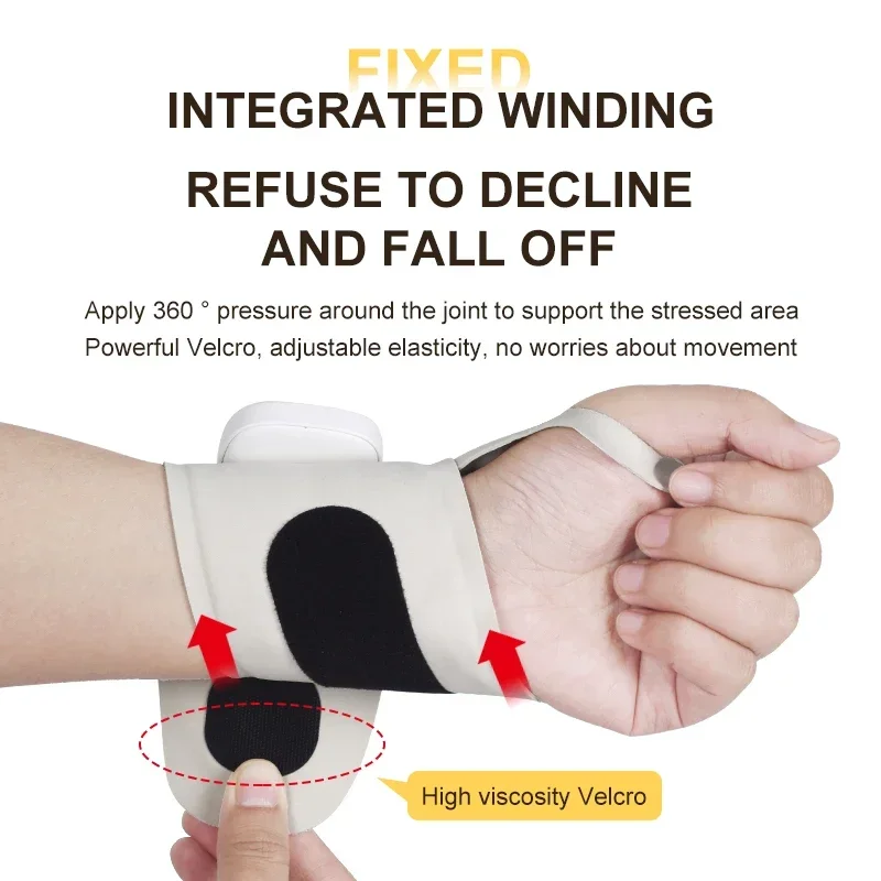 NEW Wrist Brace Protector Wrap 8 Modes Electric Hand Guard Vibration Massage 32 Levels Rechargeable Wristband Masajeador Machine