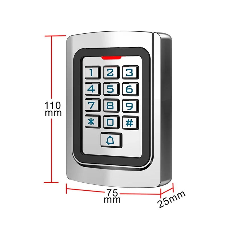 WIFI Tuya APP Waterproof Backlight RFID Door Access Control System Keypad 2000 Users 125KHz EM Card Metal Access Controller access control keypad