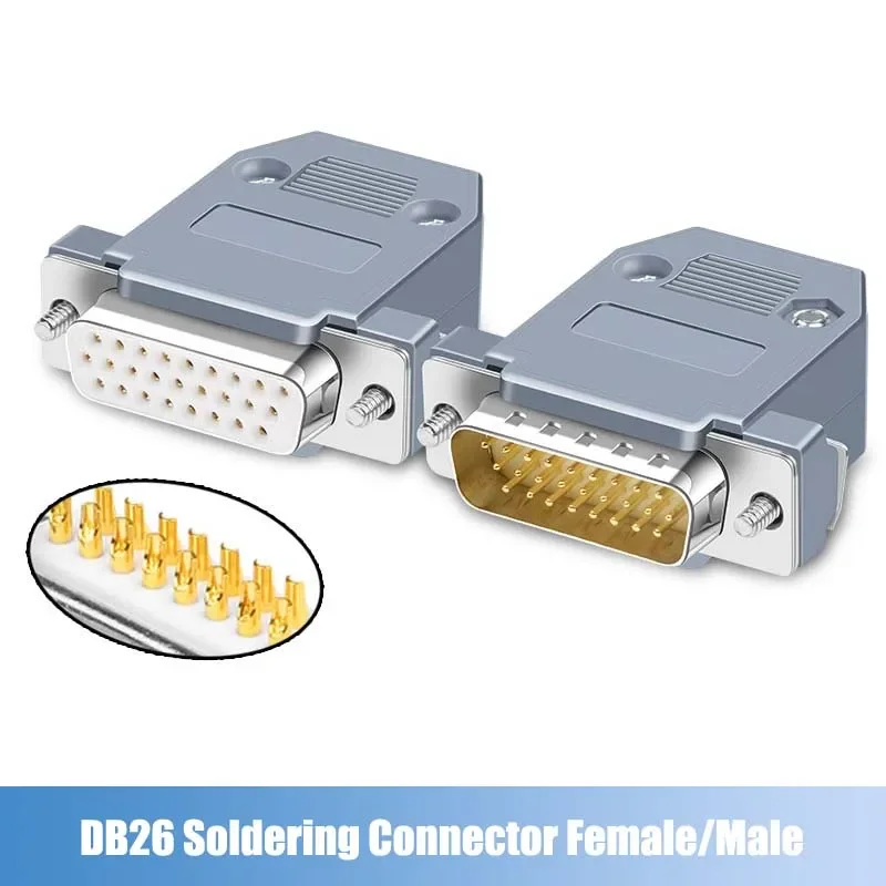 DB26-Male-Female-Connector-DB-26-pin-Welding-Wire-Parallel-Port-Plug-3 ...