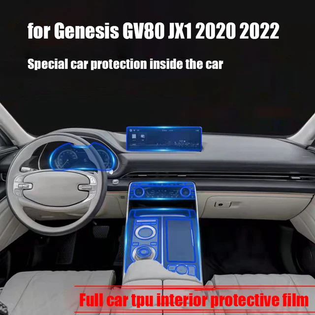 Protect Your Car s Interior with the For Genesis GV80 JX1 2020-2023 Car Interior Center Console Dashboard Screen TPU Protective Anti-scratch Repair Transparent Film