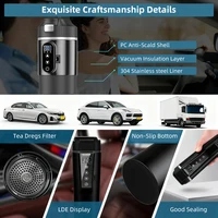 Bouilloire électrique portable 12V/24V pour voiture, chauffe-eau de voyage, chauffe-eau de voiture 500ML, petit chauffe-eau pour thé, café, lait 6