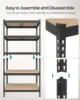 5-Tier Storage Shelves, Set of 2 Garage Storage, Boltless Assembly, Adjustable Shelving Units, 17.7 x 35.4 x 70.9 Inches, Load 6